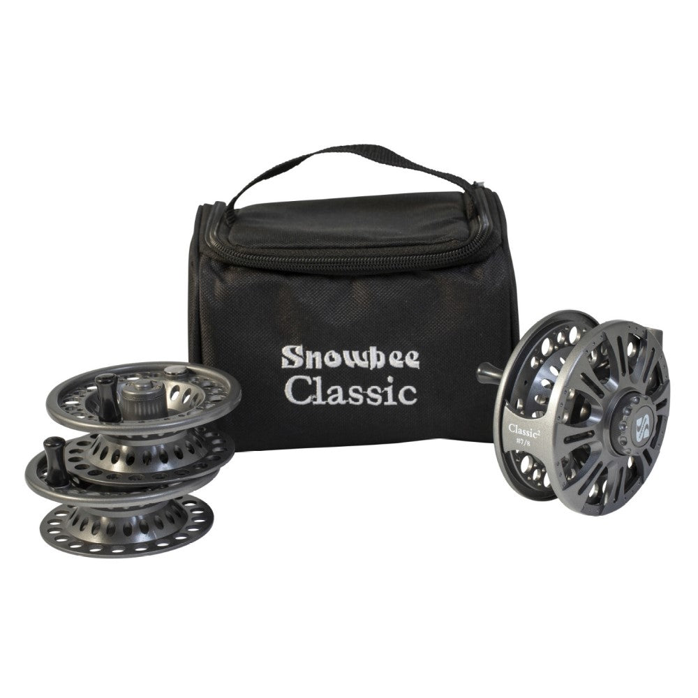 Snowbee Classic 2 Fly Reel Kits - #7/8 Reel & 2 Spare Spools with