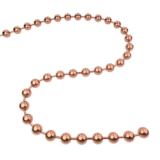 Q-Link Brand Bead Chain Copper 30'' for Pendants