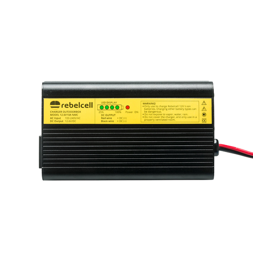 Rebelcell 12.6V10A Charger for Outdoorboxes - 12V 10A