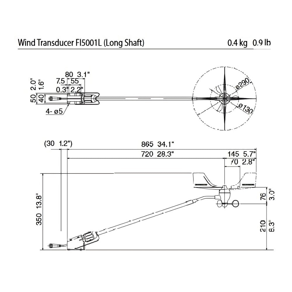 Furuno FI5001L Long Shaft Wind Transducer