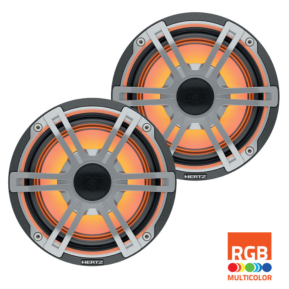 Hertz 100W 6.5" HEX 6.5 S-LD-G RGB LED IP65 Paintable Marine Speakers