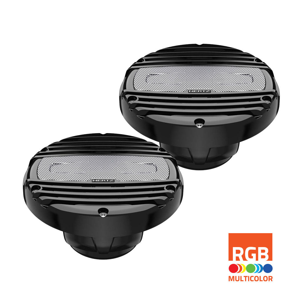 Hertz 150W 6.5" HMX 6.5 LD-C RGB LED IP65 Marine Speakers - Black