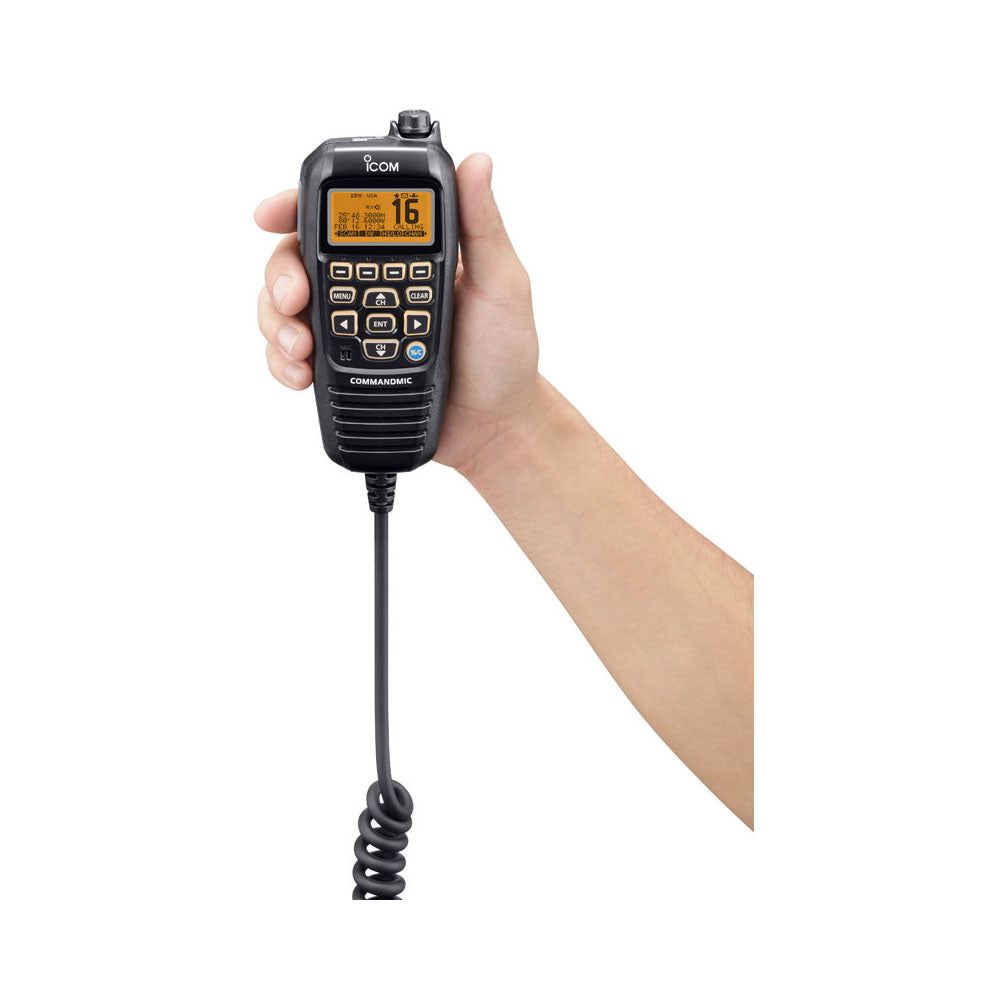 Icom HM195B Command Mic Black - Orange LCD for  M506/GE and M400BB