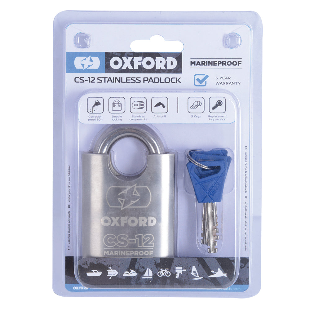 Oxford CS12 Marine Stainless Steel Padlock