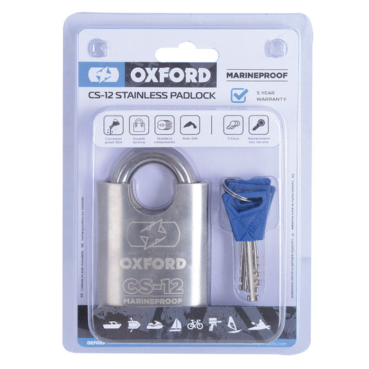 Oxford CS12 Marine Stainless Steel Padlock