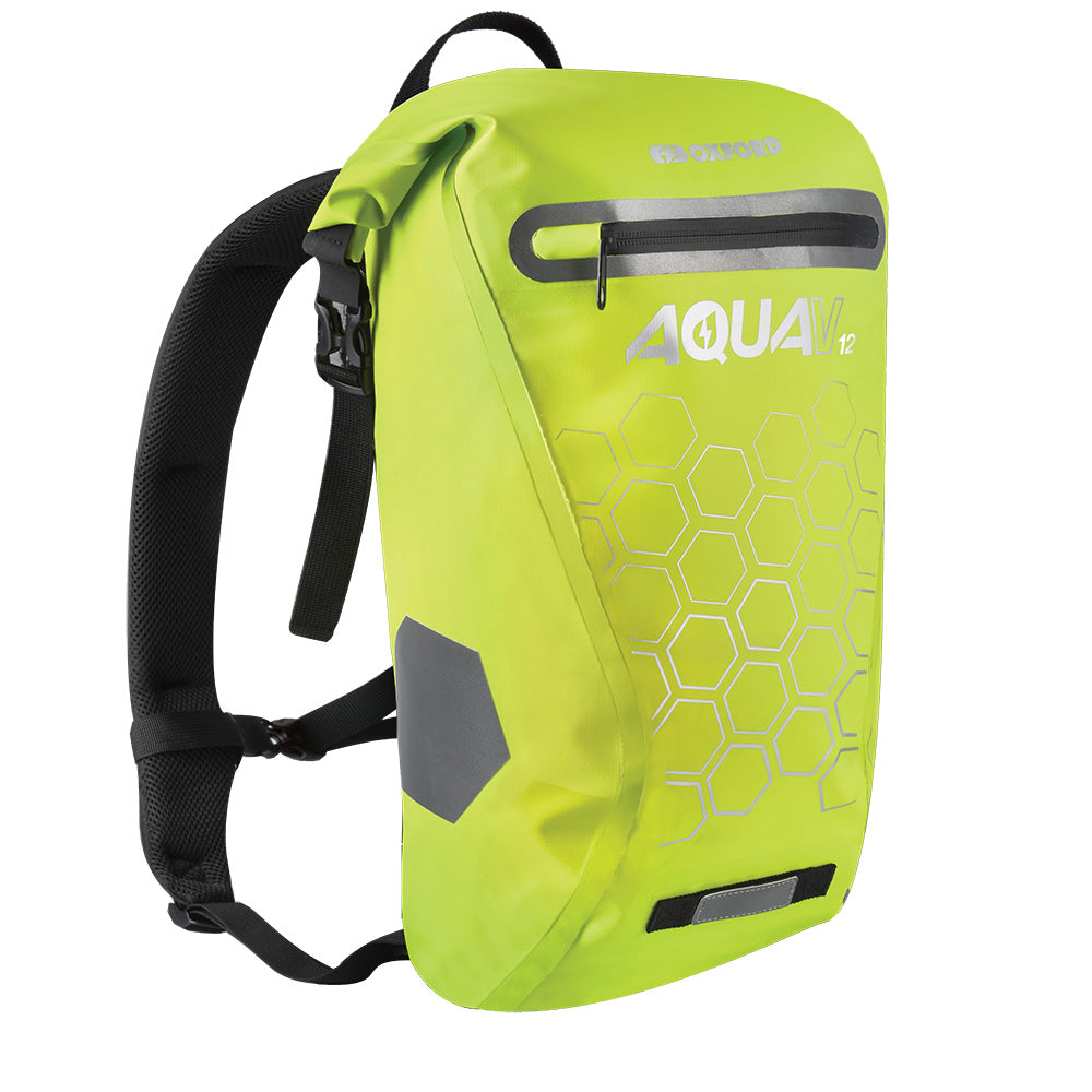 Oxford Aqua V 12 Backpack Yellow Hexagons