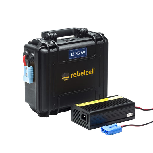 Rebelcell Outdoorbox 12.35 AV - 12V 35A 432Wh & 12.6V10A Charger