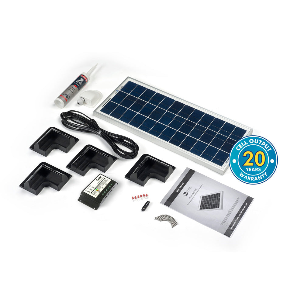 Solar Technology 20W Rigid Solar Panel & Corner Mounts Kit