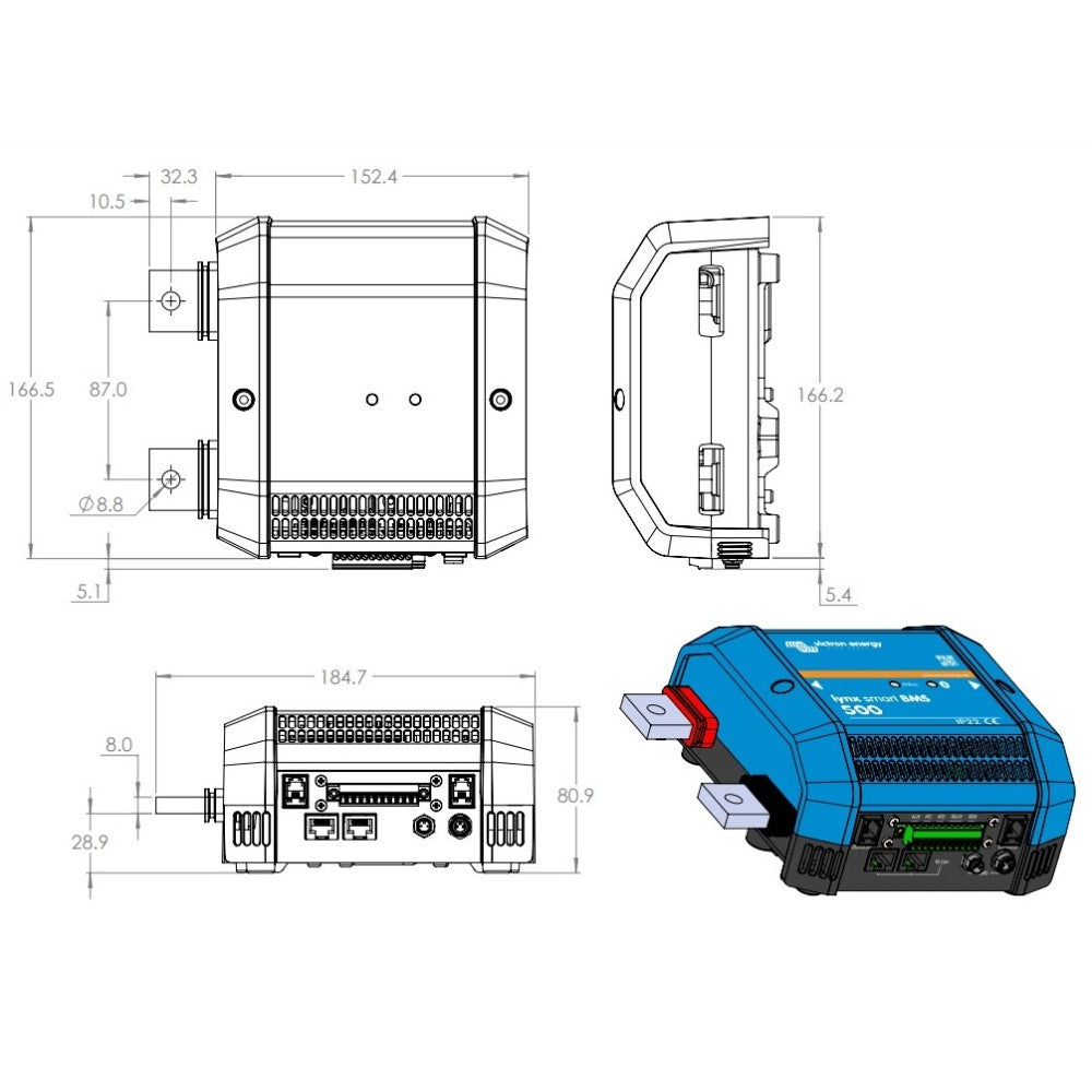 Victron Energy LYN034160200 Lynx Smart BMS 500