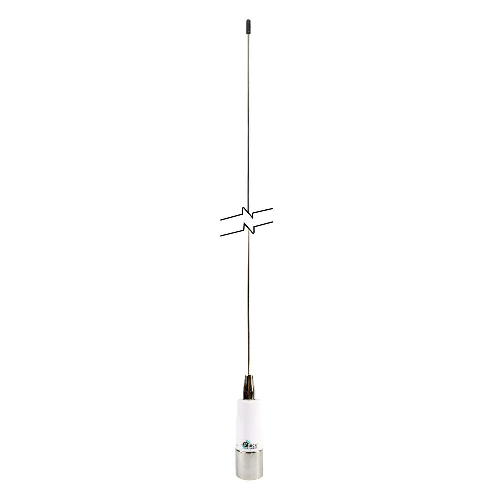 Shakespeare Chrome QuickConnect Stainless Steel 3dB VHF Whip Antenna - 0.9m