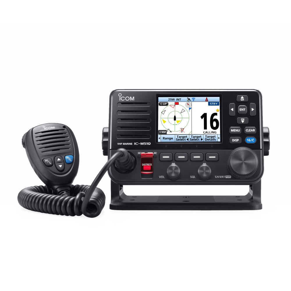 Icom IC-M510-AIS  VHF DSC Radio with AIS Receiver & Smartphone Control