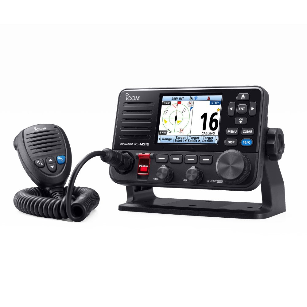 Icom IC-M510-AIS  VHF DSC Radio with AIS Receiver & Smartphone Control