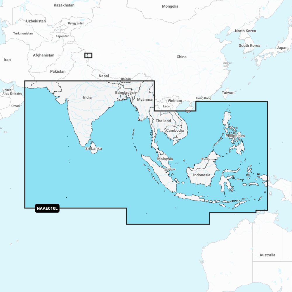 Navionics+ Large Chart: AE010L -  Indian Ocean & South China Sea