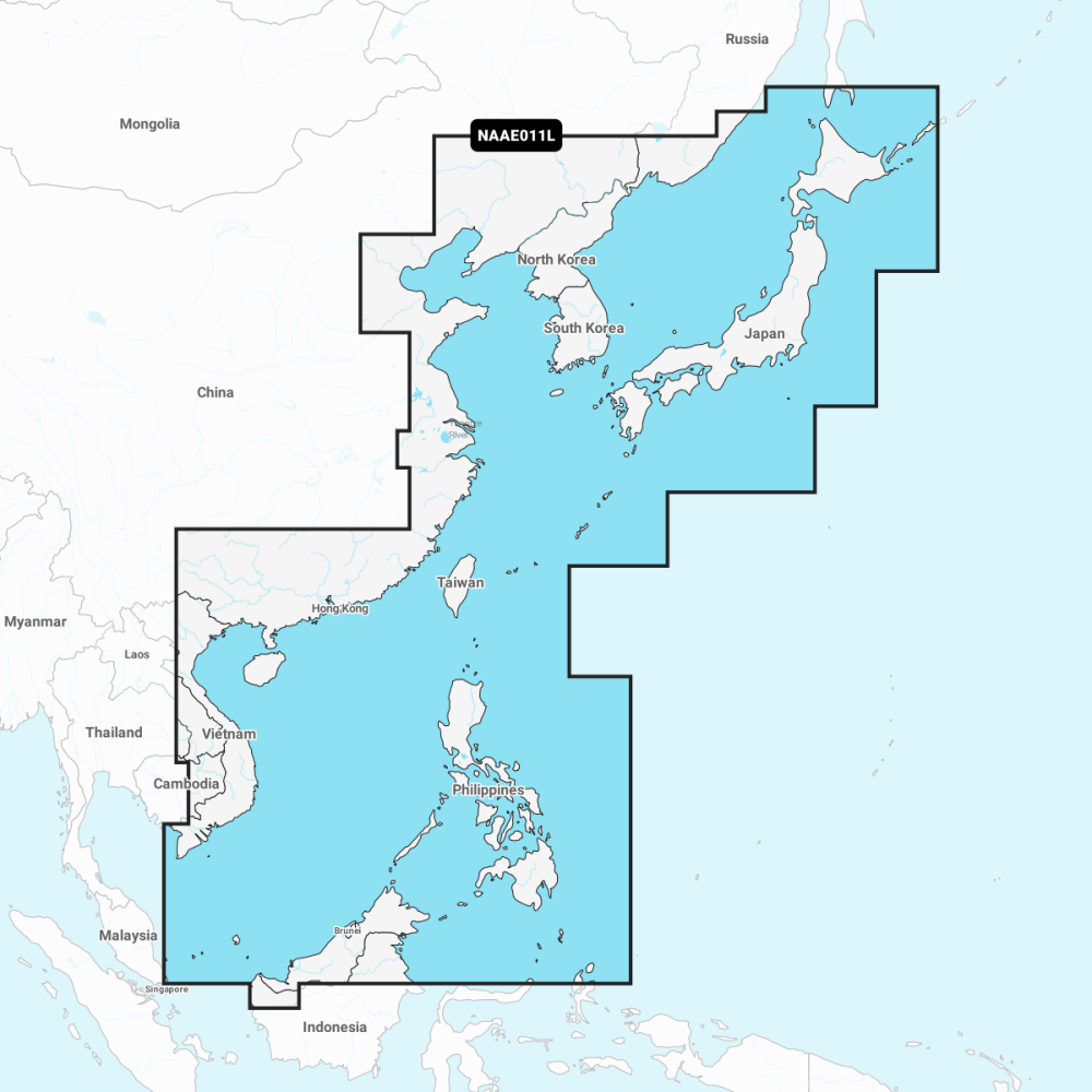 Navionics+ Large Chart: AE011L -  China Sea & Japan