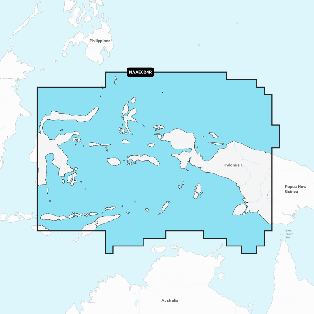 Navionics+ Regular Chart: AE024R -  Central W. Papua & E. Sulawesi