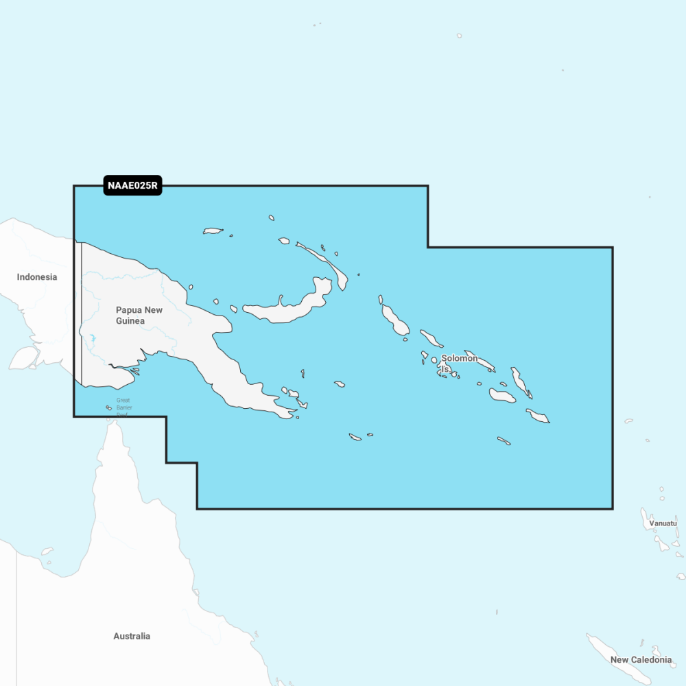 Navionics+ Regular Chart: AE025R -  Papua New Guinea & Solomon Isl.