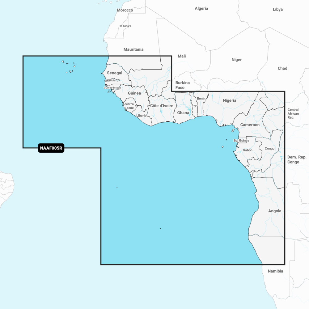 Navionics+ Regular Chart: AF005R -  Africa, West