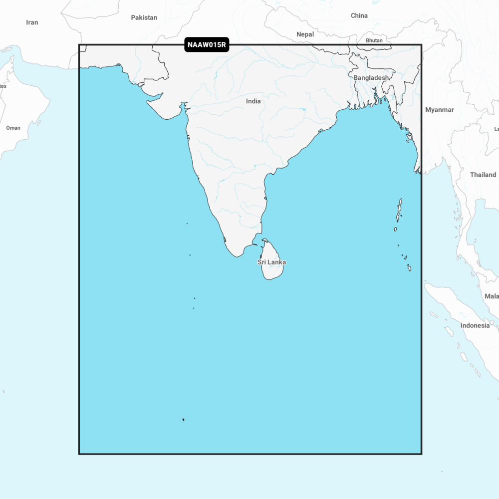 Navionics+ Regular Chart: AW015R -  Indian Subcontinent