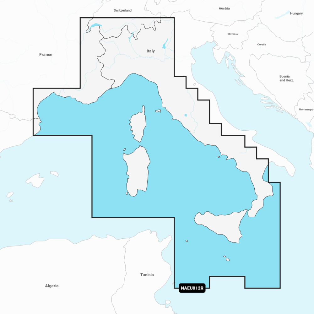 Navionics+ Regular Chart: EU012R -  Mediterranean Sea, Cen. & West