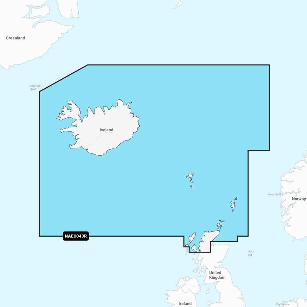 Navionics+ Regular Chart: EU043R -  Iceland to Orkney