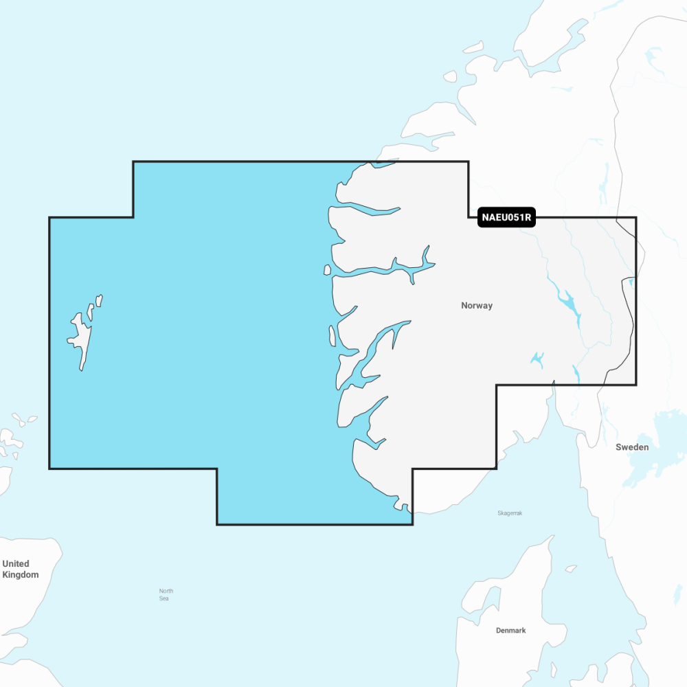 Navionics+ Regular Chart: EU051R -  Norway, Lista to Sognefjord