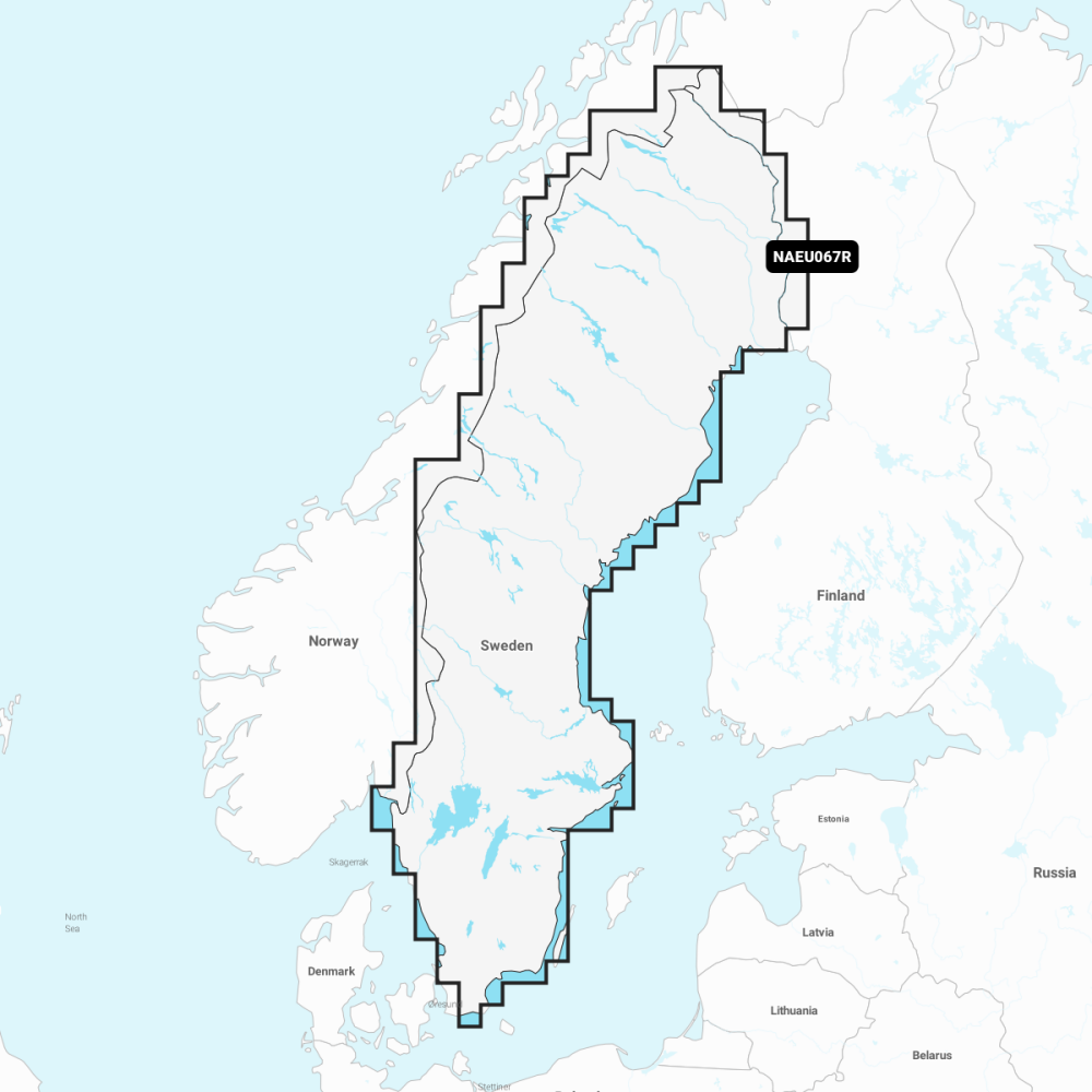 Navionics+ Regular Chart: EU067R -  Sweden, Lakes & Rivers