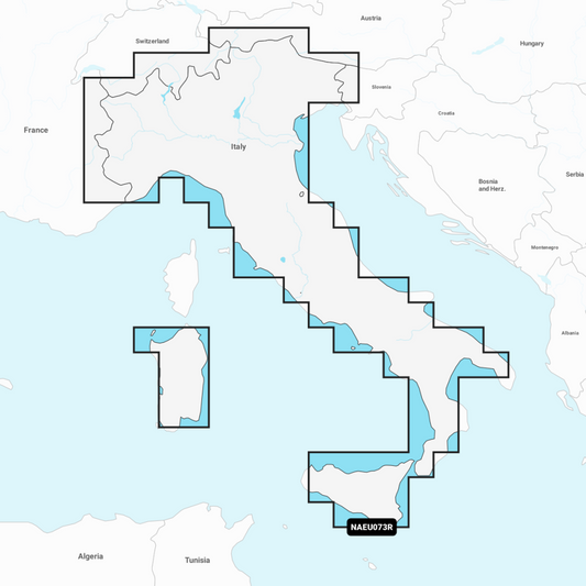 Navionics+ Regular Chart: EU073R -  Italy, Lakes & Rivers