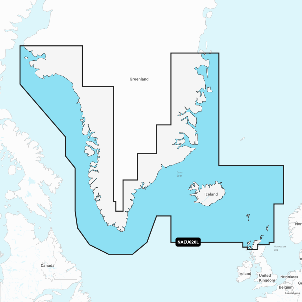 Navionics+ Large Chart: EU620L -  Greenland & Iceland