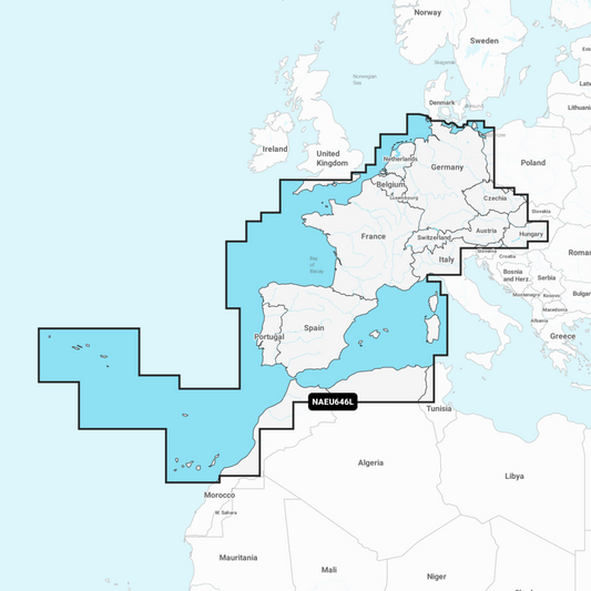 Navionics+ Large Chart: EU646L - Europe, Central & West