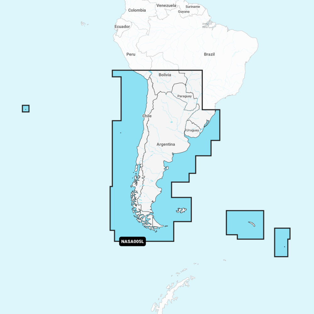 Navionics+ Large Chart: SA005L - Chile, Argentina & Easter Isl.