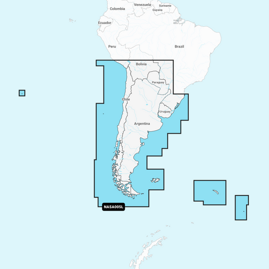 Navionics+ Large Chart: SA005L - Chile, Argentina & Easter Isl.