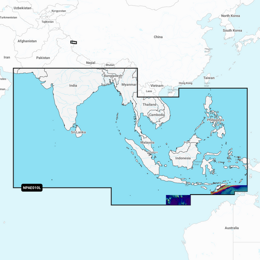 Navionics Platinum+ Large Chart: AE010L -  Indian Ocean & S China Sea