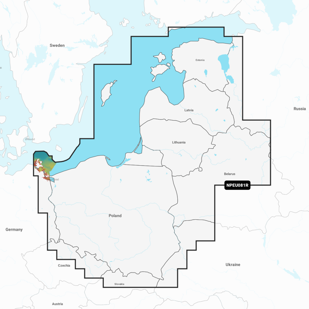 Navionics Platinum+ Regular Chart: EU081R -  Baltic Sea, East Coast