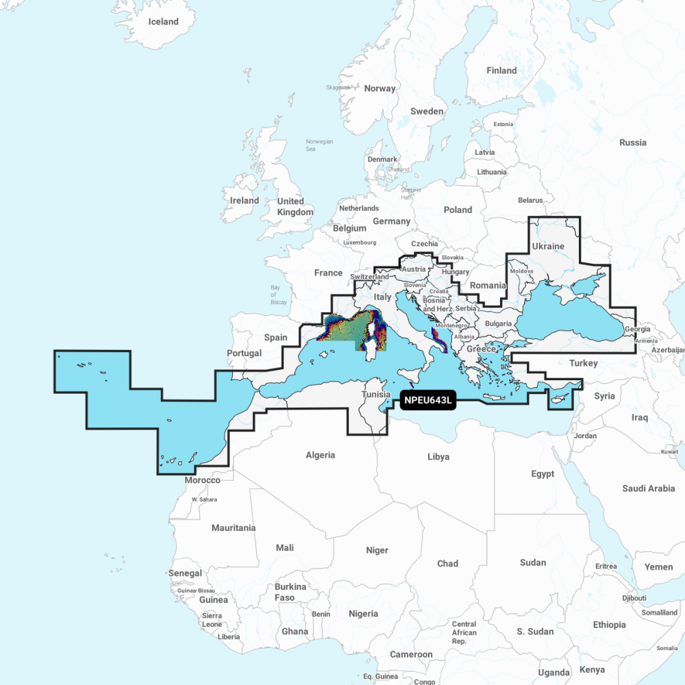 Navionics Platinum+ Large Chart: EU643L -  Mediterranean & Black Sea