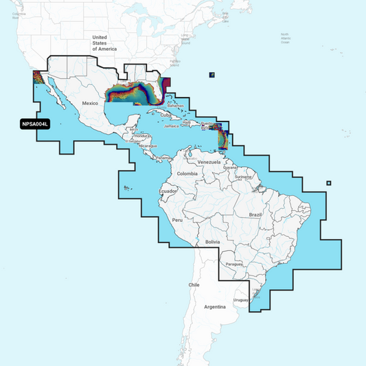 Navionics Platinum+ Large Chart: SA004L -  Mexico, Caribbean to Brazil