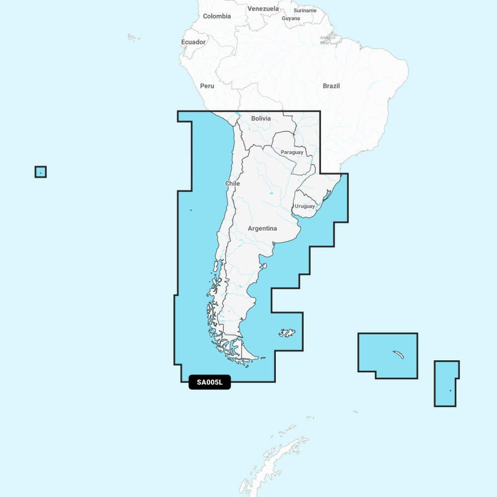 Garmin Navionics + Chart: SA005L - Chile, Argentina & Easter Isl