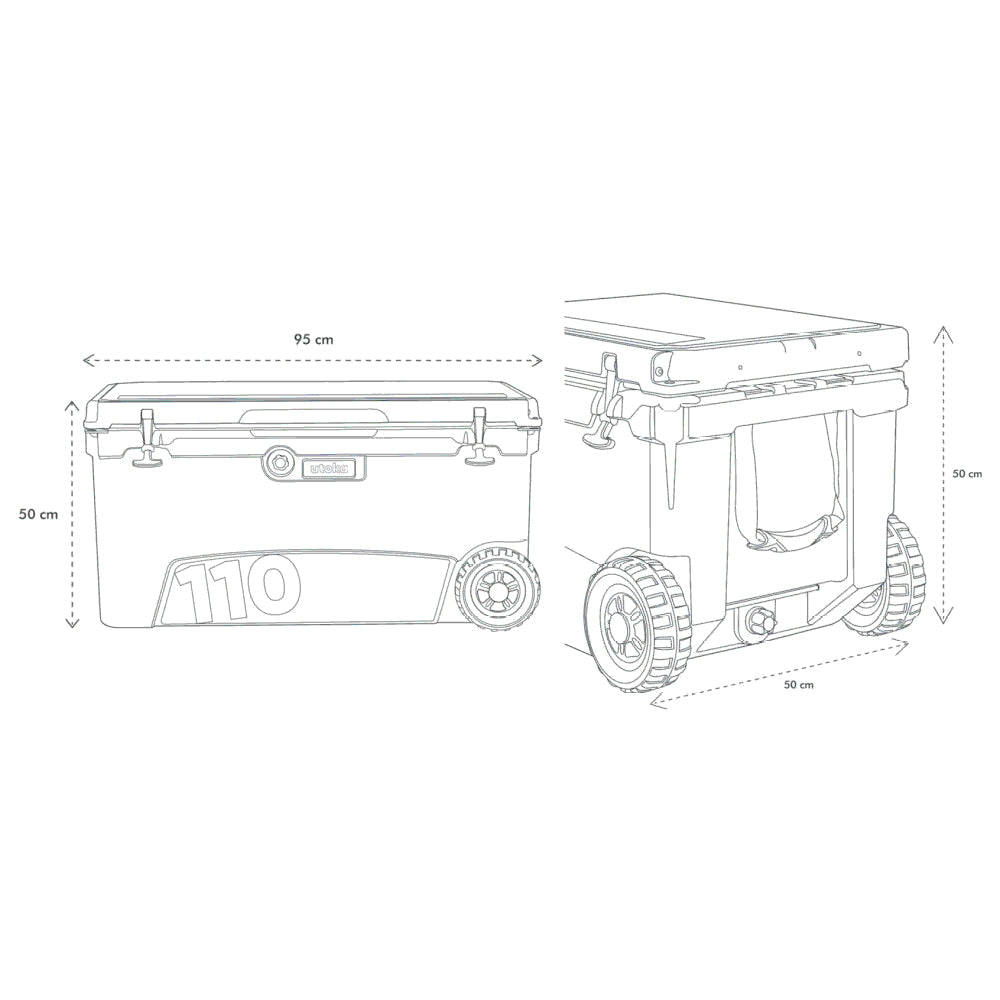 Utoka 110 Tow Cool Box - White