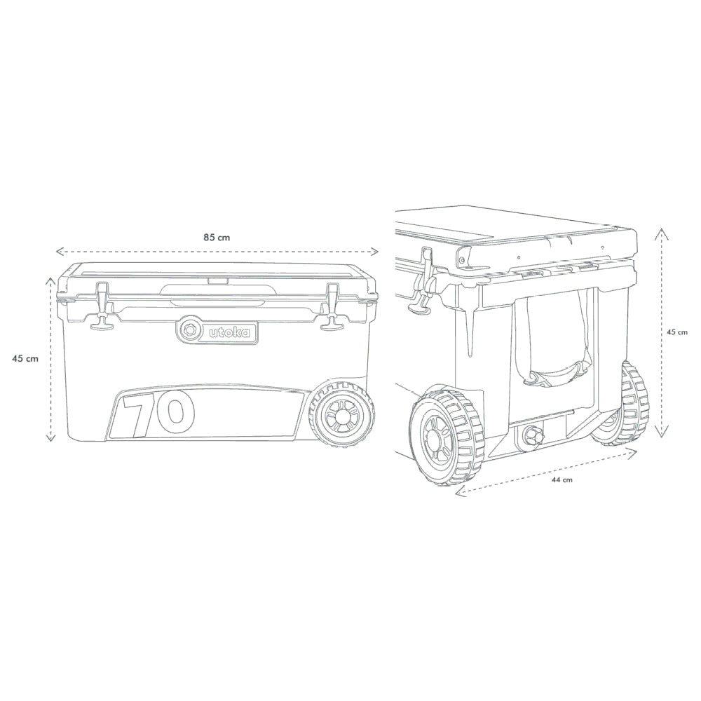 Utoka 70 Tow Cool Box - Camo