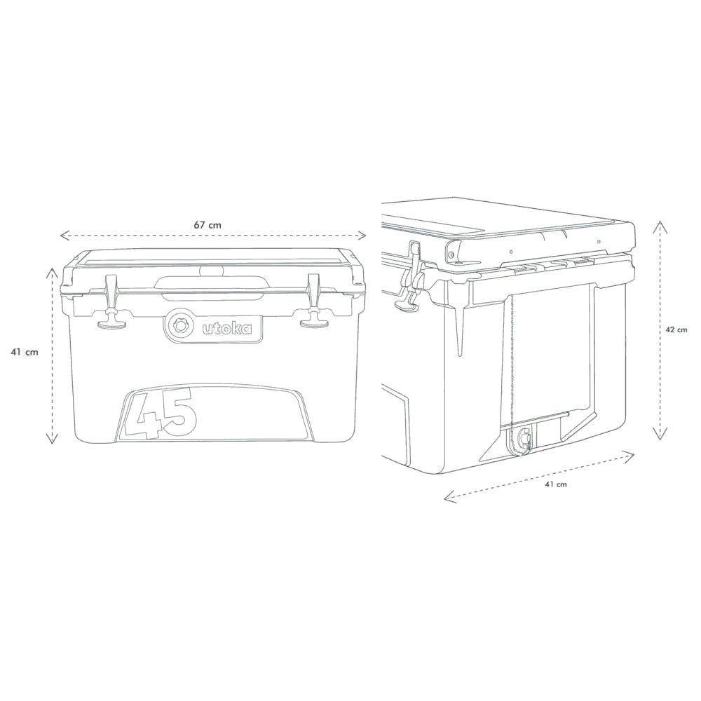 Utoka 45 Cool Box - White