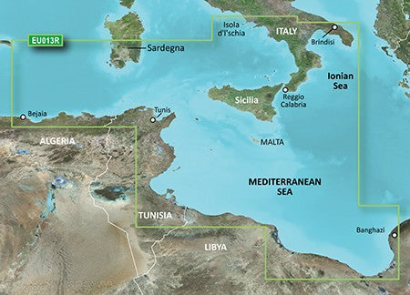 Garmin BlueChart G3 Regular Area - HXEU013R Italy Southwest & Tunisia