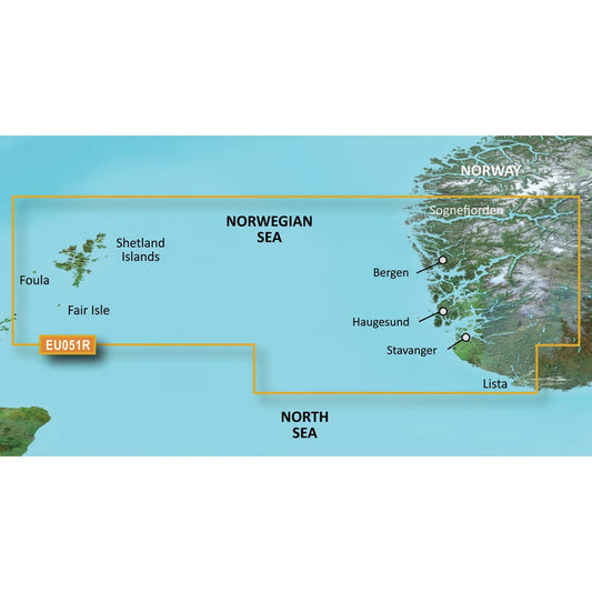 Garmin BlueChart G3 Regular Area - HXEU051R Lista-Sognefjorden
