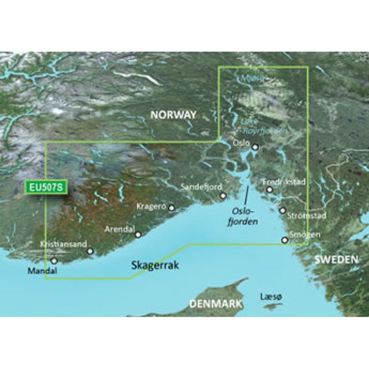 Garmin BlueChart G3 Vision Small Area - VEU507S - Oslo - Mandal - Smogen