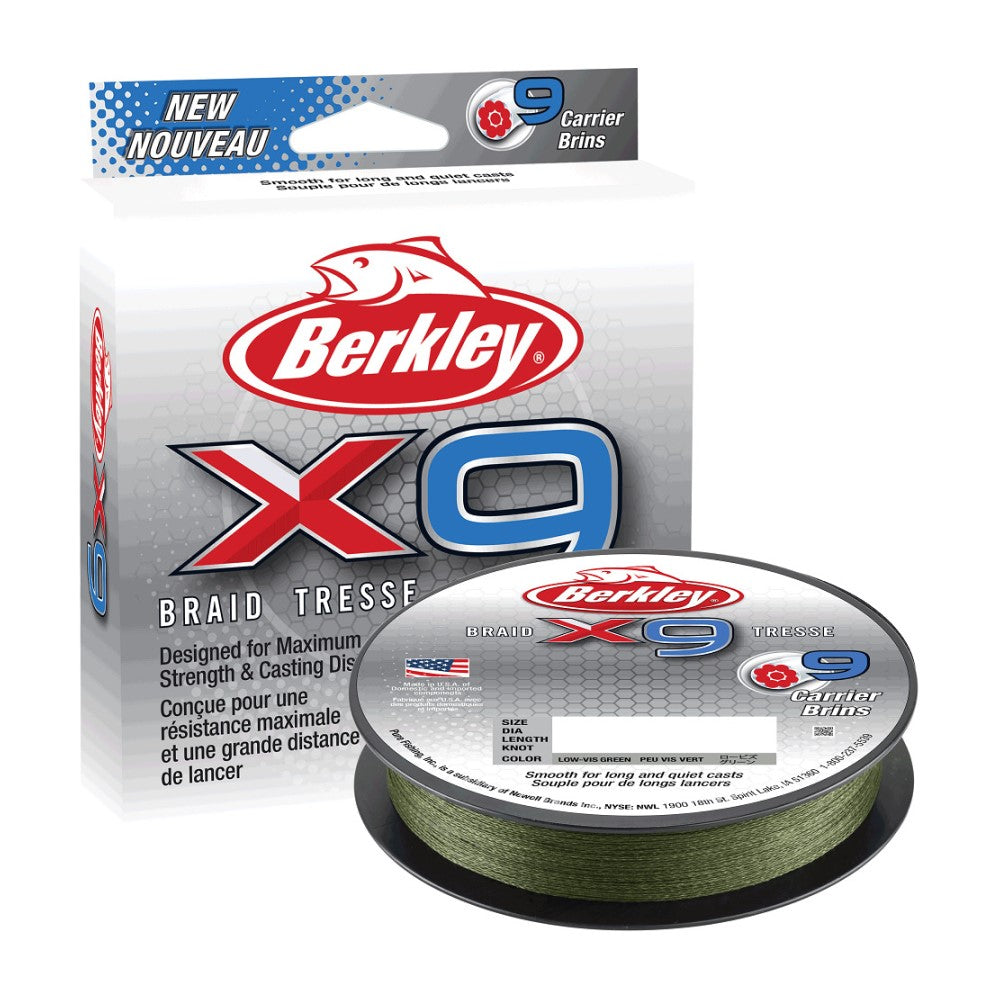 Berkley X9 9 Strand 300m Fishing Braid-Crystal - 37lb